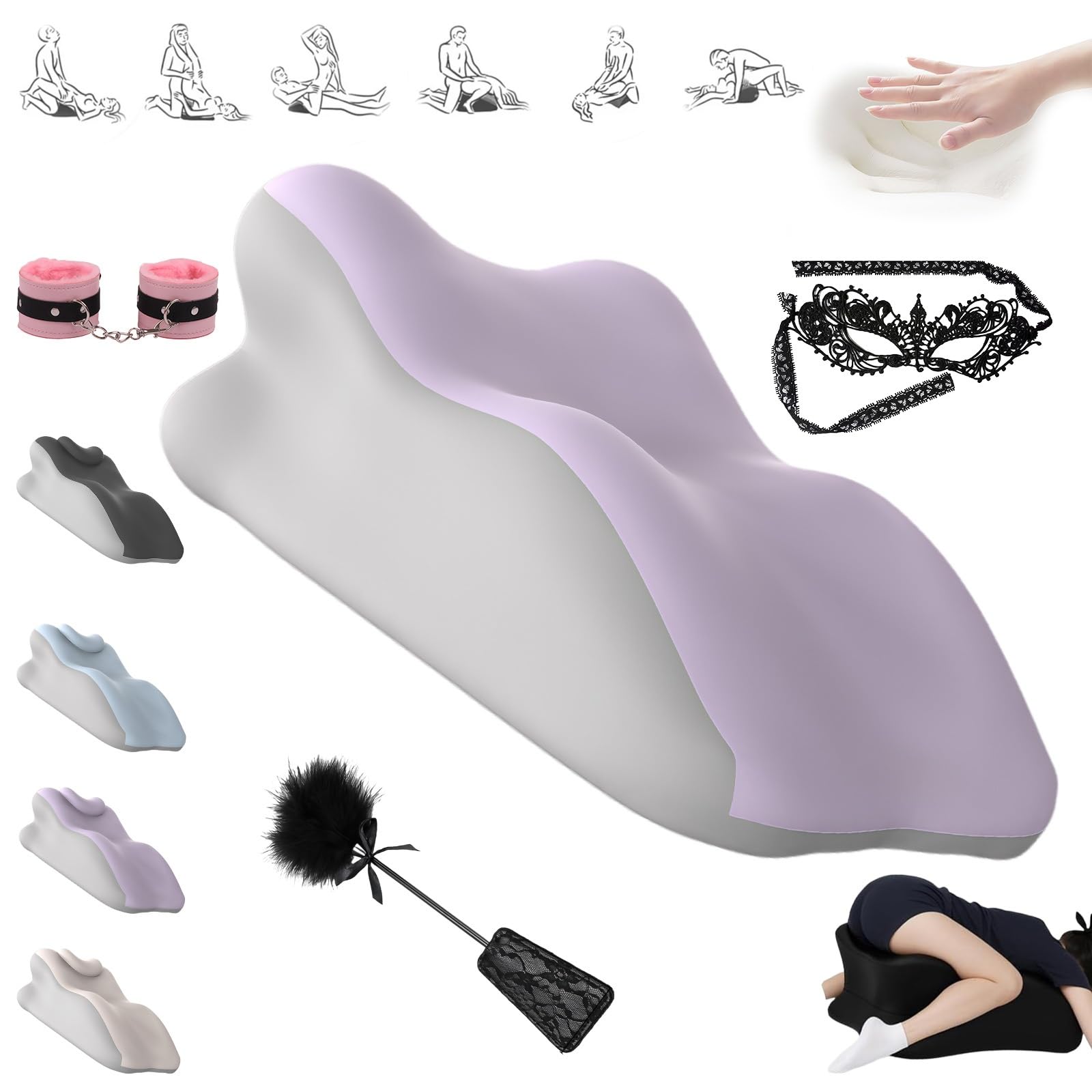 Coussin Liebora, Angle De 27°, Position Parfaite, Mousse à Mémoire De Forme Souple, Pour La Colonne Vertébrale Dans Toutes Les Positions Du Corps (D