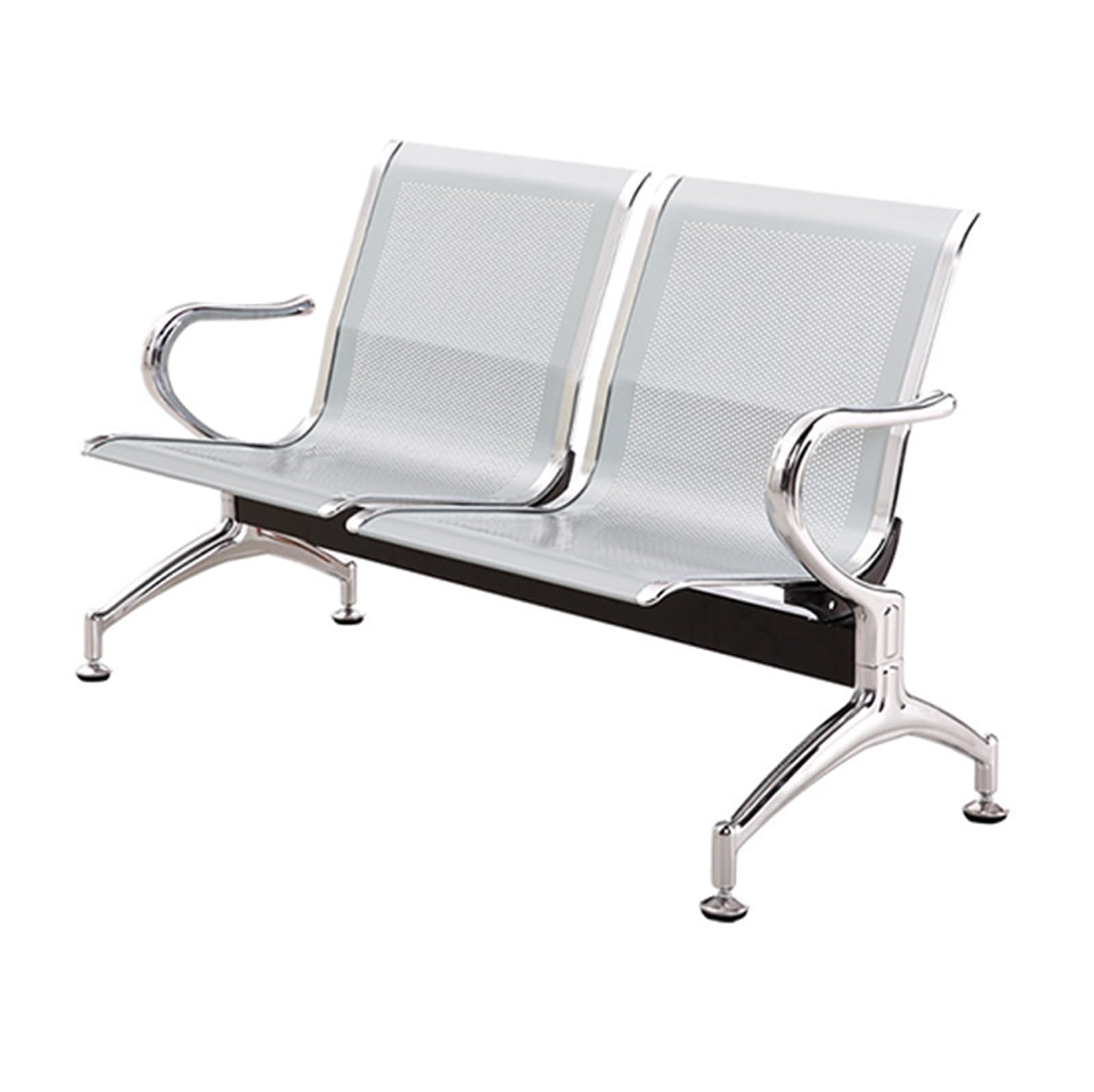 GTHTUHFD Waiting Room Chairs, 1/2/3-Seat Airport Reception Chair, Steel Public Office Guest Chair With Ergonomic Backrest And Arms, Waiting Area Bench For Office, Hospital, Mall,2-seater 120cm/47.2in