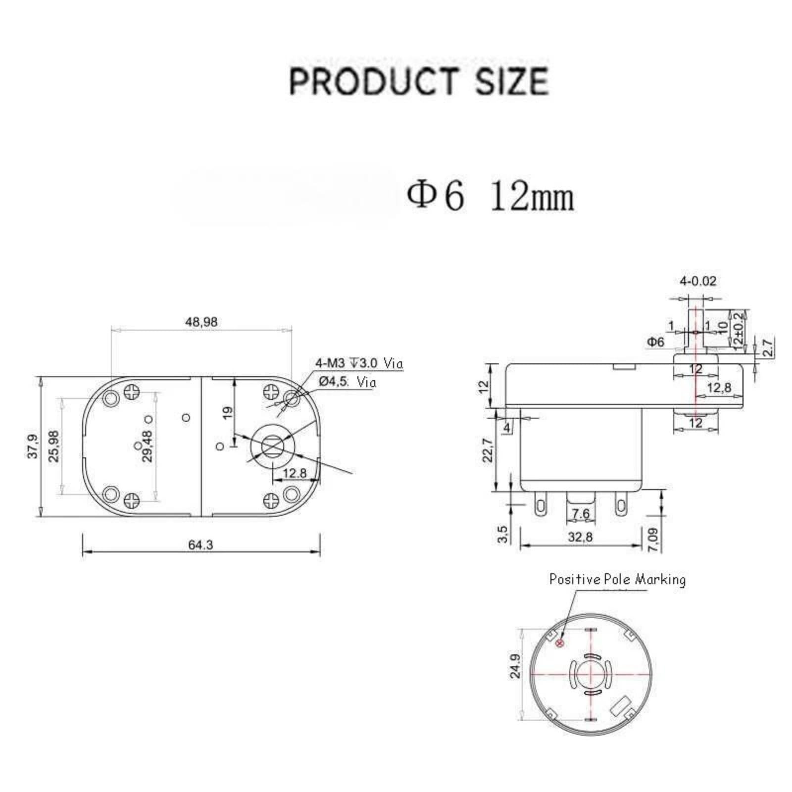 Lot de 2 micro-moteurs à engrenages CC 12 V 24, 68 144 tr/min, puissance 7 W, 4 kg/cm, soupape réduction, verrouillage stationnement, faible vitesse Robuste et stable(144 RPM_24V)