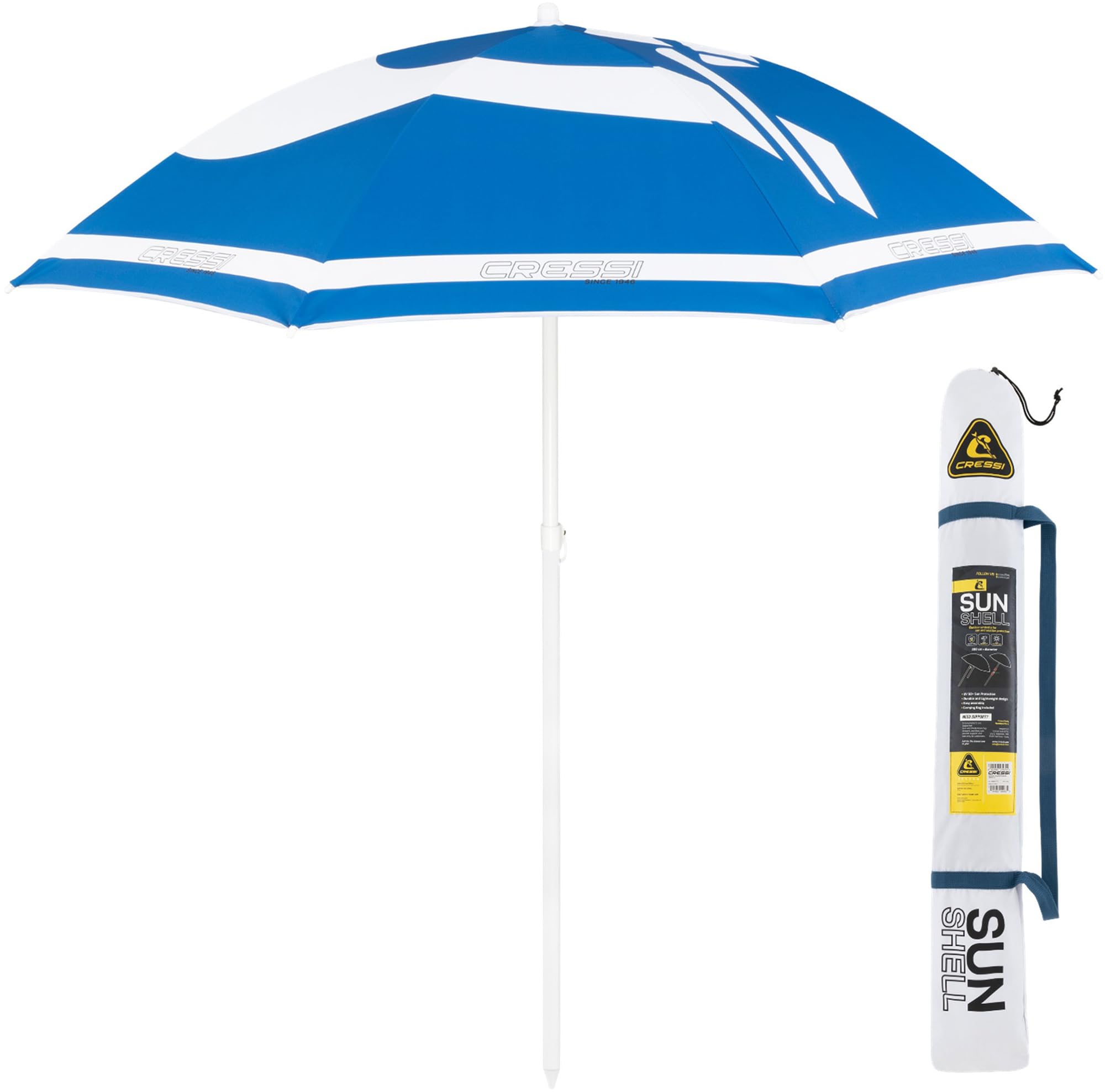 CRESSI Sunshell Umbrella Parasol Ombrellone da Esterno Leggero Portatile