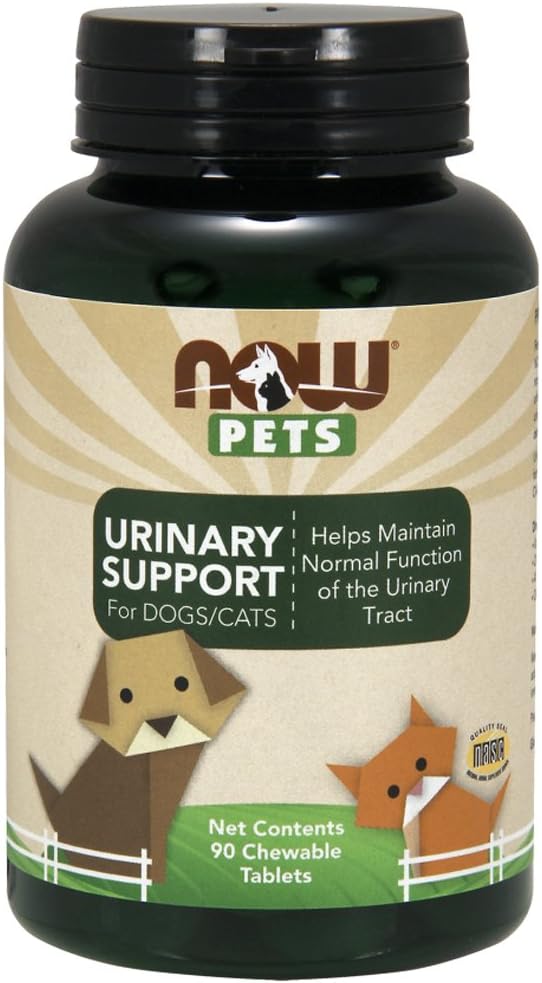 NOW Pets Urinary Support for Dogs & Cats x 90 Chewable Tablets - Helps maintain normal function of the urinary tract