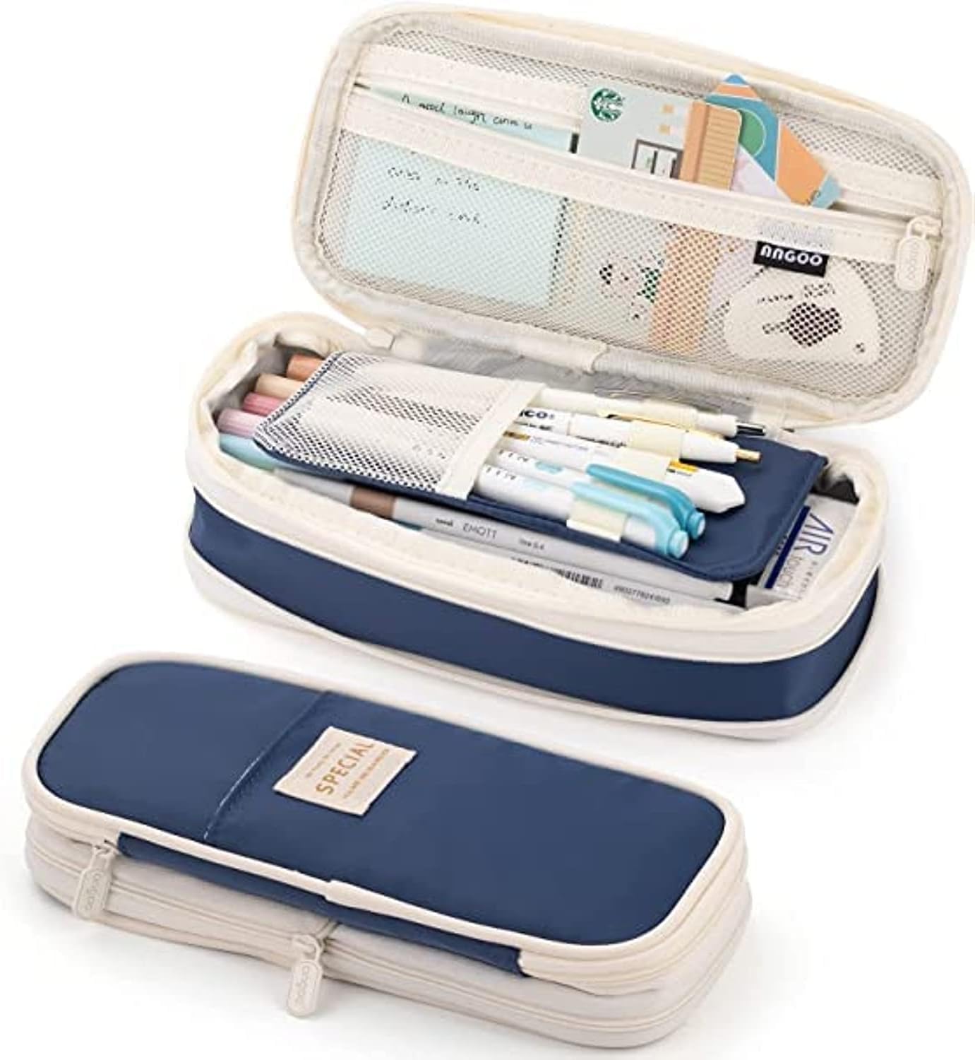 NKD Big Capacity Pencil Case Large Pencil Pouch Stationery Pen Bag