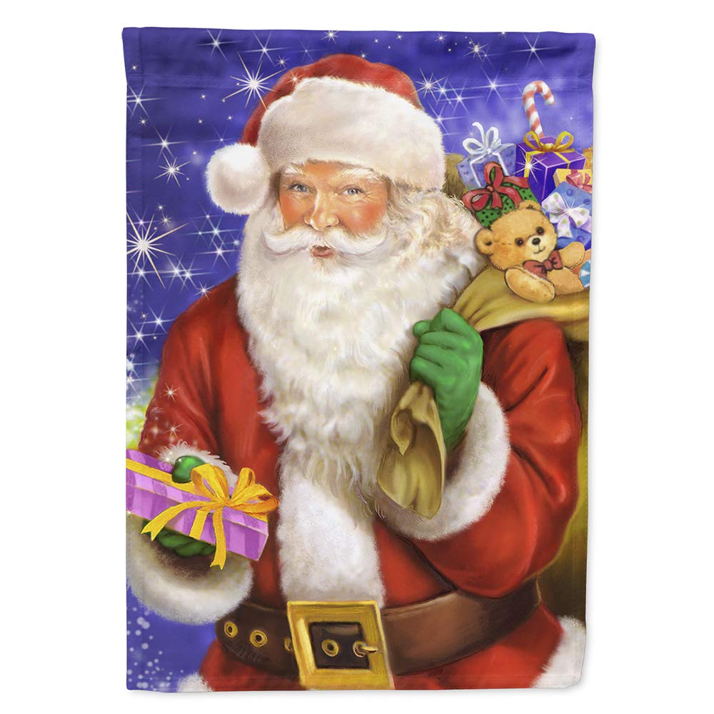 Grand drapeau de maison Père Noël multicolore en toile Caroline's Treasures APH7595CHF