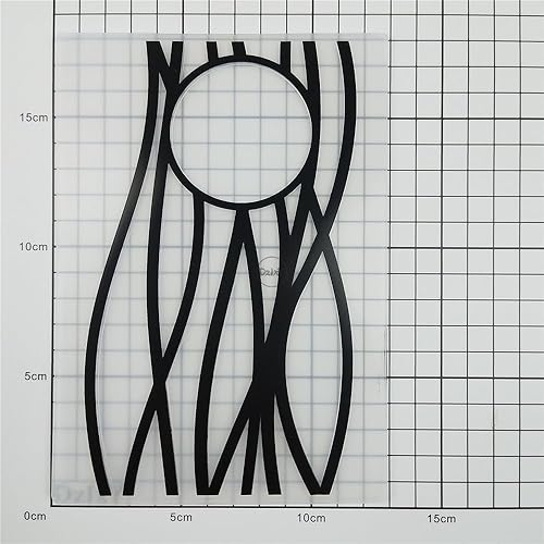 Miniatura 3 de DzIxY Carpetas de plástico en relieve de líneas onduladas para hacer tarjetas, suministros de papel de bricolaje, plantillas de álbumes de recortes,