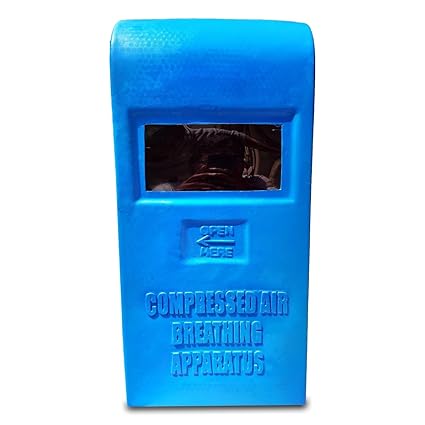 Being Safe - FRP SCBA (Self Bearthing Compressed Apparatus) Blue Box for Industrial, Size - Length: 40cm, Width: 30cm, Height: 90cm