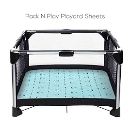 Pack n Play Sheets, BROLEX 2 Pack Mini Crib Sheets,Stretchy Portable Fitted Playard Sheet Set, Convertible Playard Mattress Cover,Ultra Soft Breathable Material,Arrow Owl