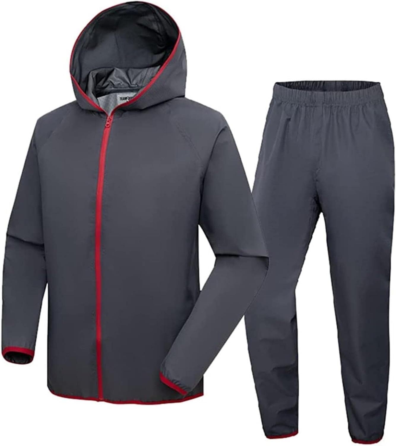 Impermeabile da Lavoro Mackintosh da Uomo e da Donna Mackintosh con Cappuccio da Uomo e da Donna, Campeggio, Equitazione, Giacca e Pantaloni Antipioggia(Grey,M)