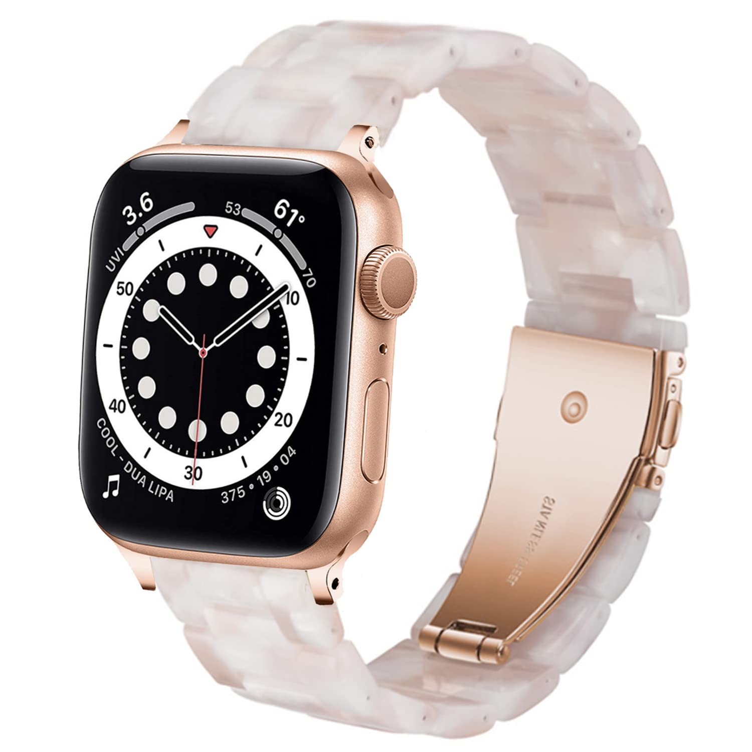 DEALELE Bands Compatible with Apple Watch 49mm 46mm 42mm 45mm 41mm 44mm 40mm 38mm, Colorful Resin Replacement Strap for iWatch Series 10/9 / 8/7 / 6/5 / 4/3 / Ultra/SE Women Men — view 43