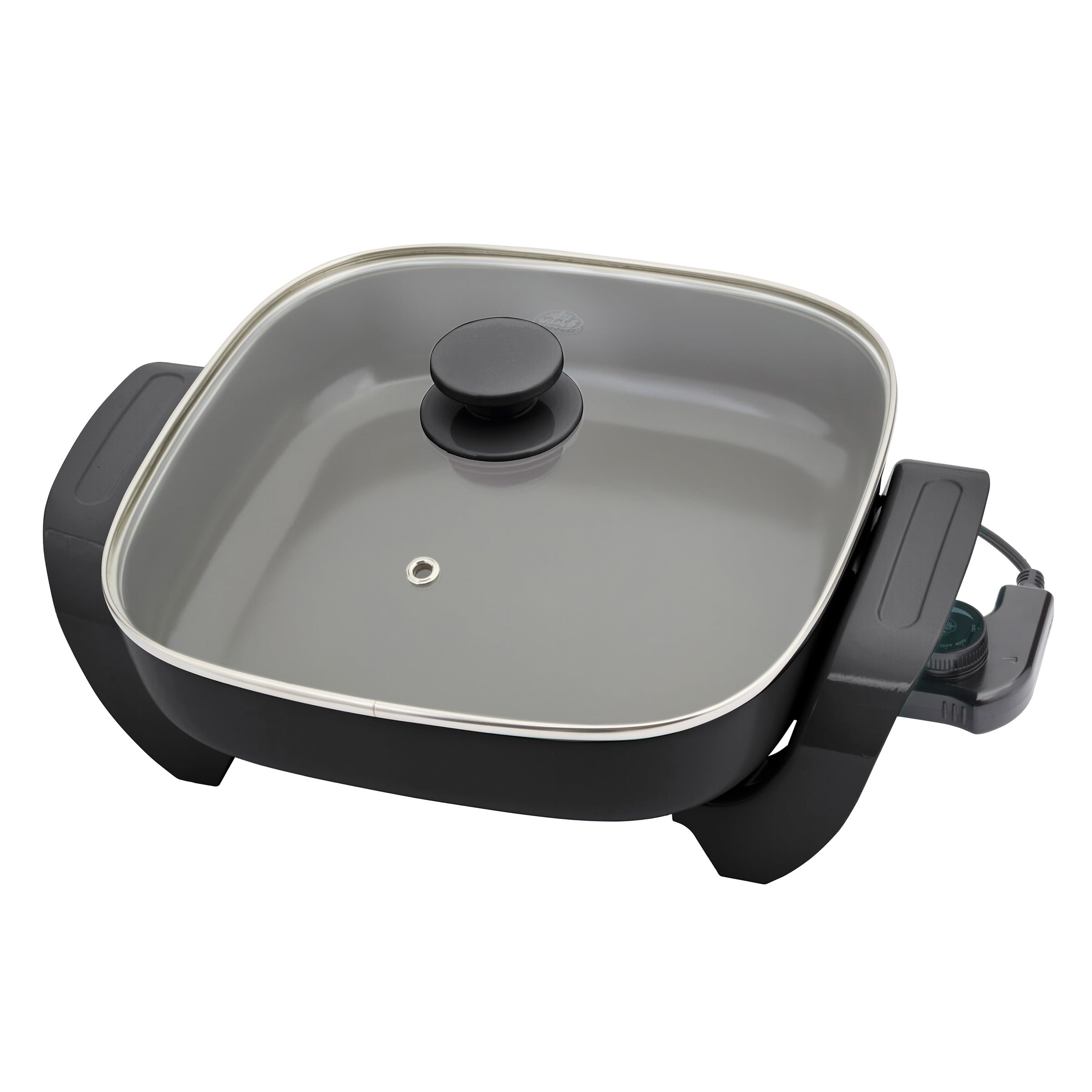 GreenLife 12" 5QT Electric Skillet, Black