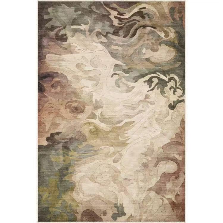 phonzenuo Area Rugs 160x230 cm Abstract Brown Beige