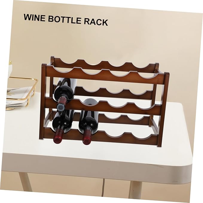 VOSAREA Estante para Vino de Bambú, Soporte de Pie para Botellas miniatura 6