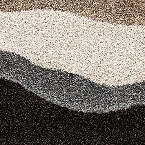 Image of Soft Modern Shag Area Rugs Fluffy Living Room Carpet Comfy Bedroom Home Decorate Floor Kids Playing Mat Size 5x8 Feet Color Multi J1