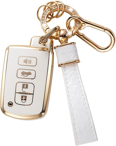 CACARLIKE Funda para llavero Toyota con llavero Toyota, compatible con Toyota Camry Avalon Corolla Highlander RAV4 Sequoia Smart Key Protector Holder CACARLIKE Funda para llavero Toyota con llavero Toyota, compatible con Toyota Camry Avalon Corolla Highlander RAV4 Sequoia Smart Key Protector Holder