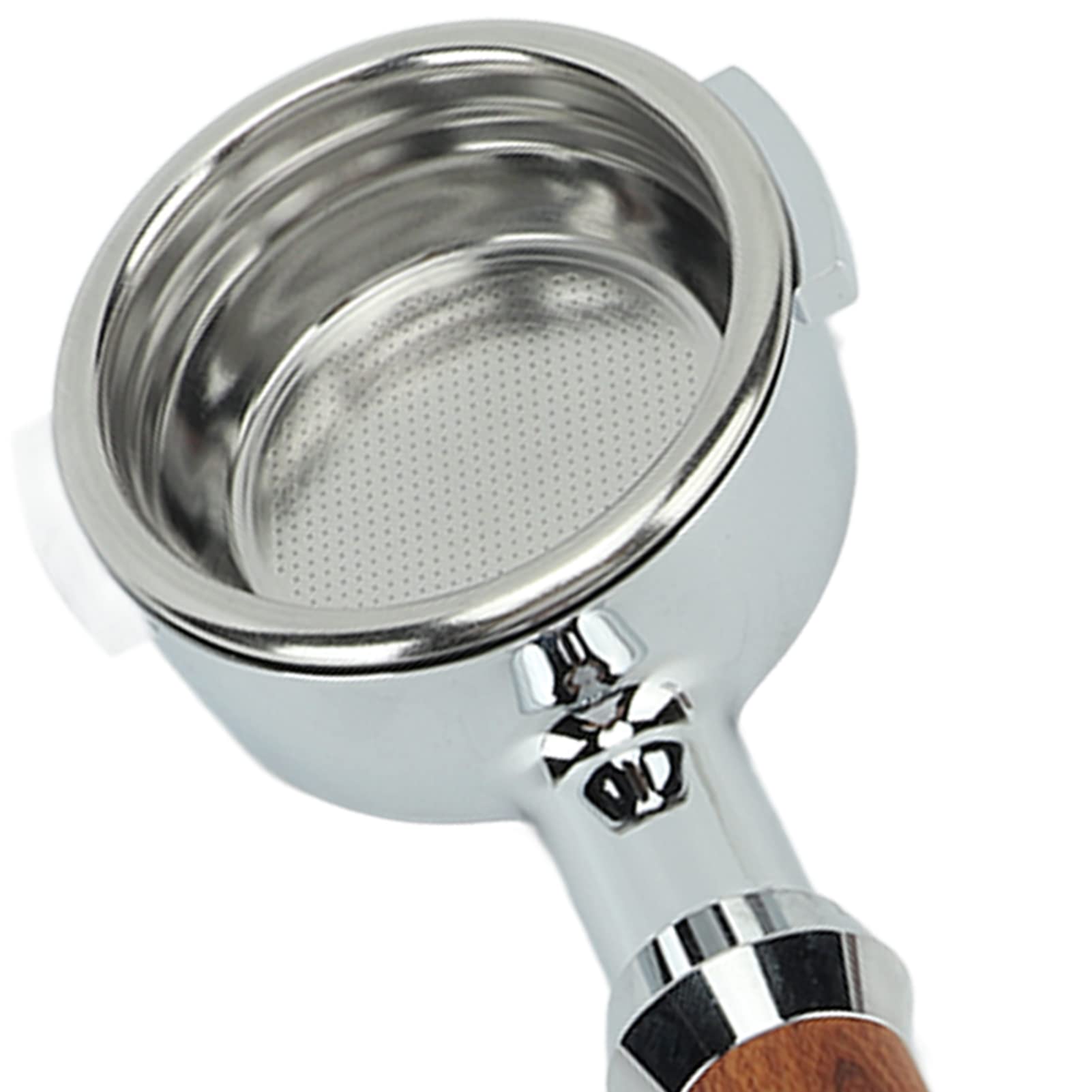 Portafiltro de café Filtro de una Sola Capa E61 de 58 Mm Portafiltro de Mano sin Fondo, Pieza de Repuesto de Desmontable de Aleación de Aluminio con Cesta de Filtro de