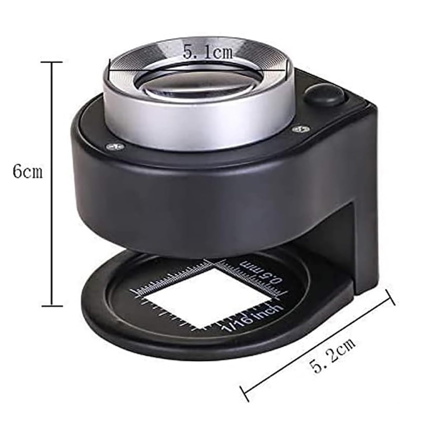Lupa De Tela 30X, Lupa De Metal con Escala Precisa Y 6 Leds, Luz Anular Bicolor, Recargable por USB, para Reparación De Relojes, Lectura De Monedas, Joyería, Sellos, Lino Iluminado