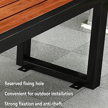 Metal Doğal Ağaç Masif Bank Bench Oturma Koltuğu Bekleme Salonu Ofis Yemek Masası Bank & Bench 150 Cm