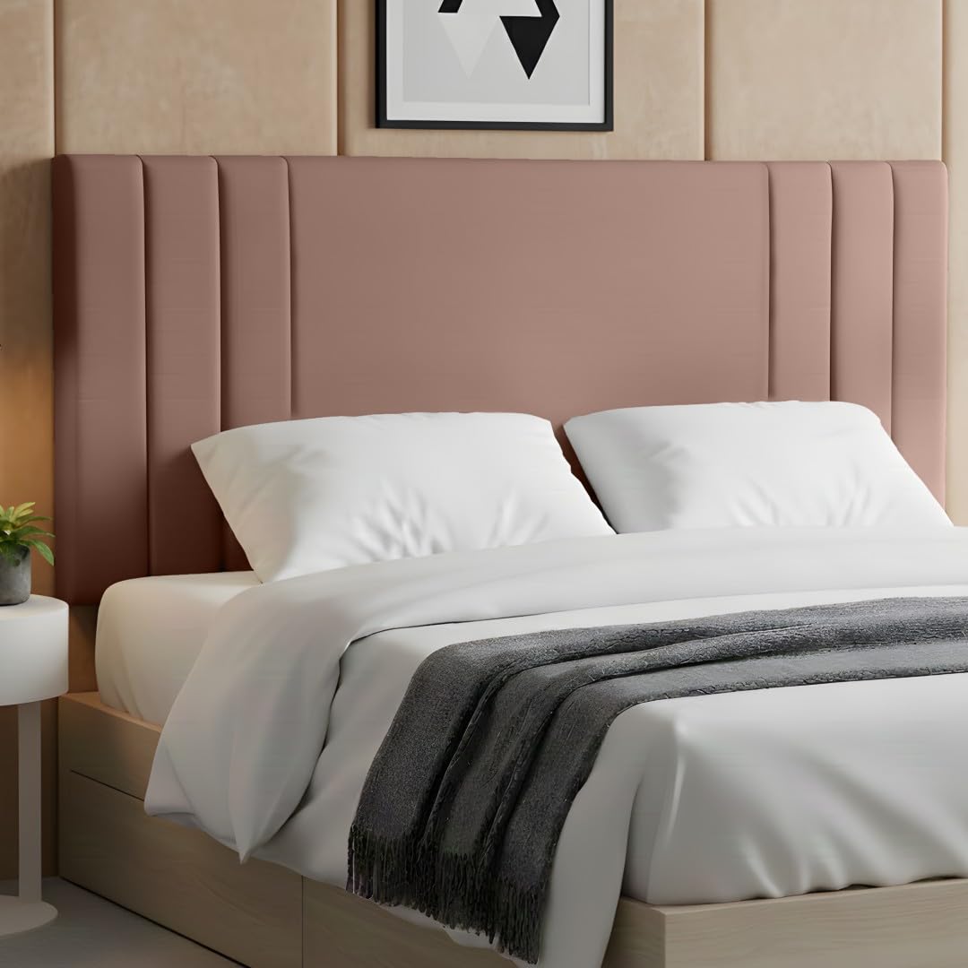 BEDELUNA Headboards for Bed – 24” Rio Plush Fabric Headboard - Elegant Divan Bed Thick Padding Bed Headboards, Luxury Bedroom & Hotel Furniture (Lilac Plush, 6FT Super King)