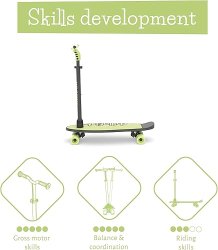 Miniatura 4 de Chillafish Skatieskootie - Patineta de entrenamiento personalizable y scooter de inclinación a dirección con manubrio de estabilidad desmontable, a