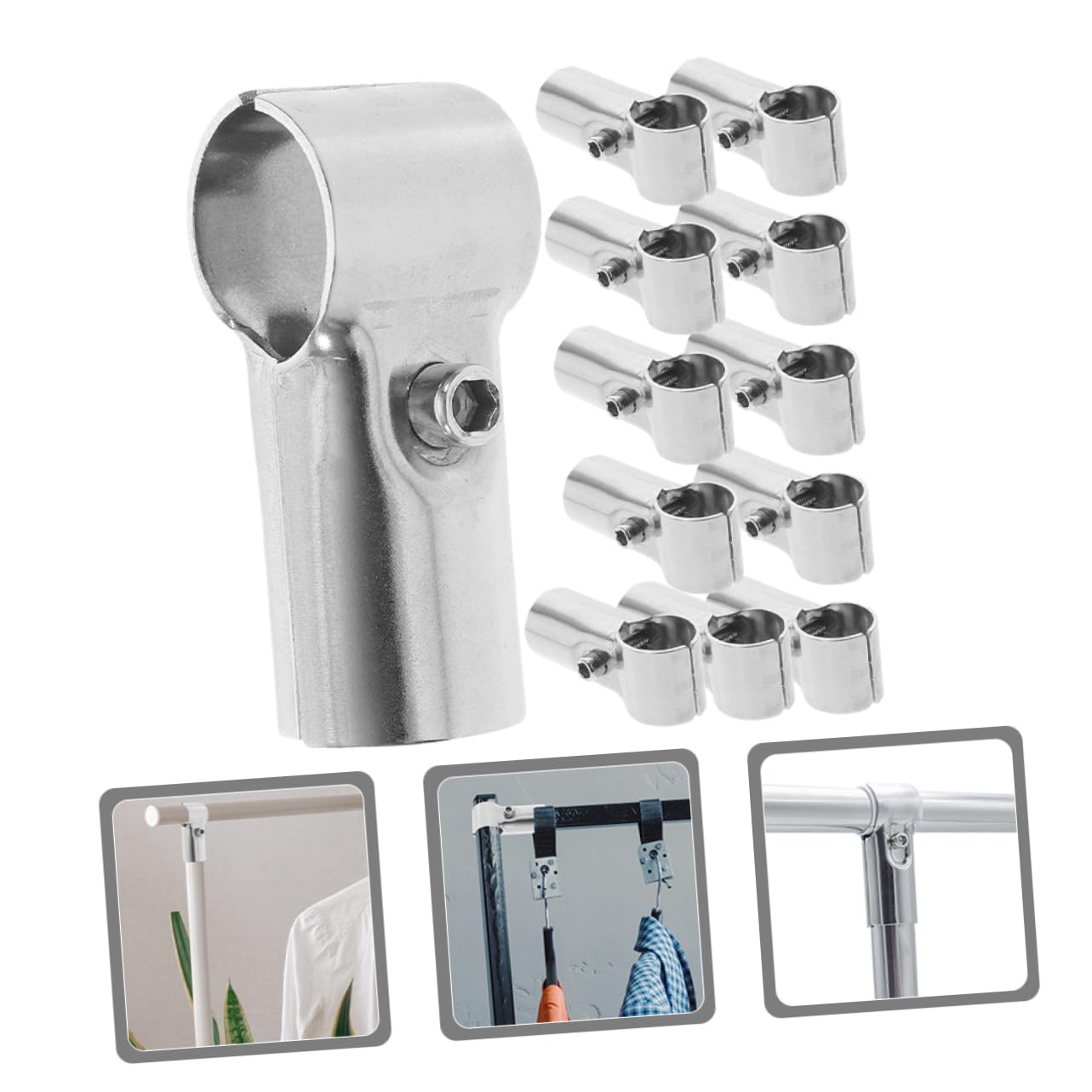 Deevoka Double Pipe Clamp Clips Chain Link Fence Panel Clamps Pipe Joining  Connector For