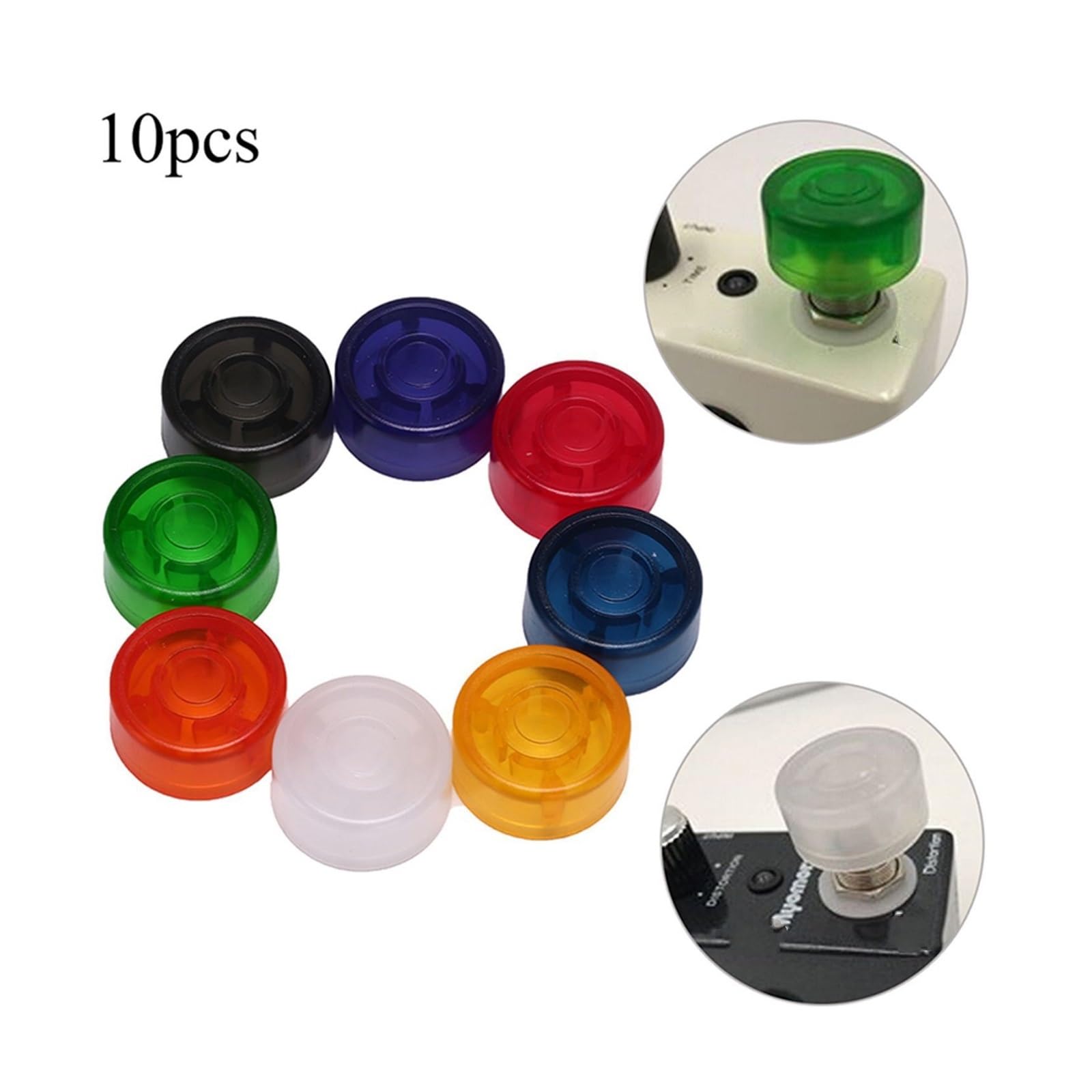 SONICAKE 20 Pièces Footswitch Toppers Transparent Clair Pour Pédale D'effets Guitare 10mm