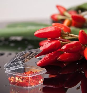 OULIGET Plastic Souffle Cups,Disposable Clear Leak Proof Sauce Cup With Hinged Lid,Used for Various Sauces,Food Samples,Storage Crafts,2 OZ,Square 100 Pieces