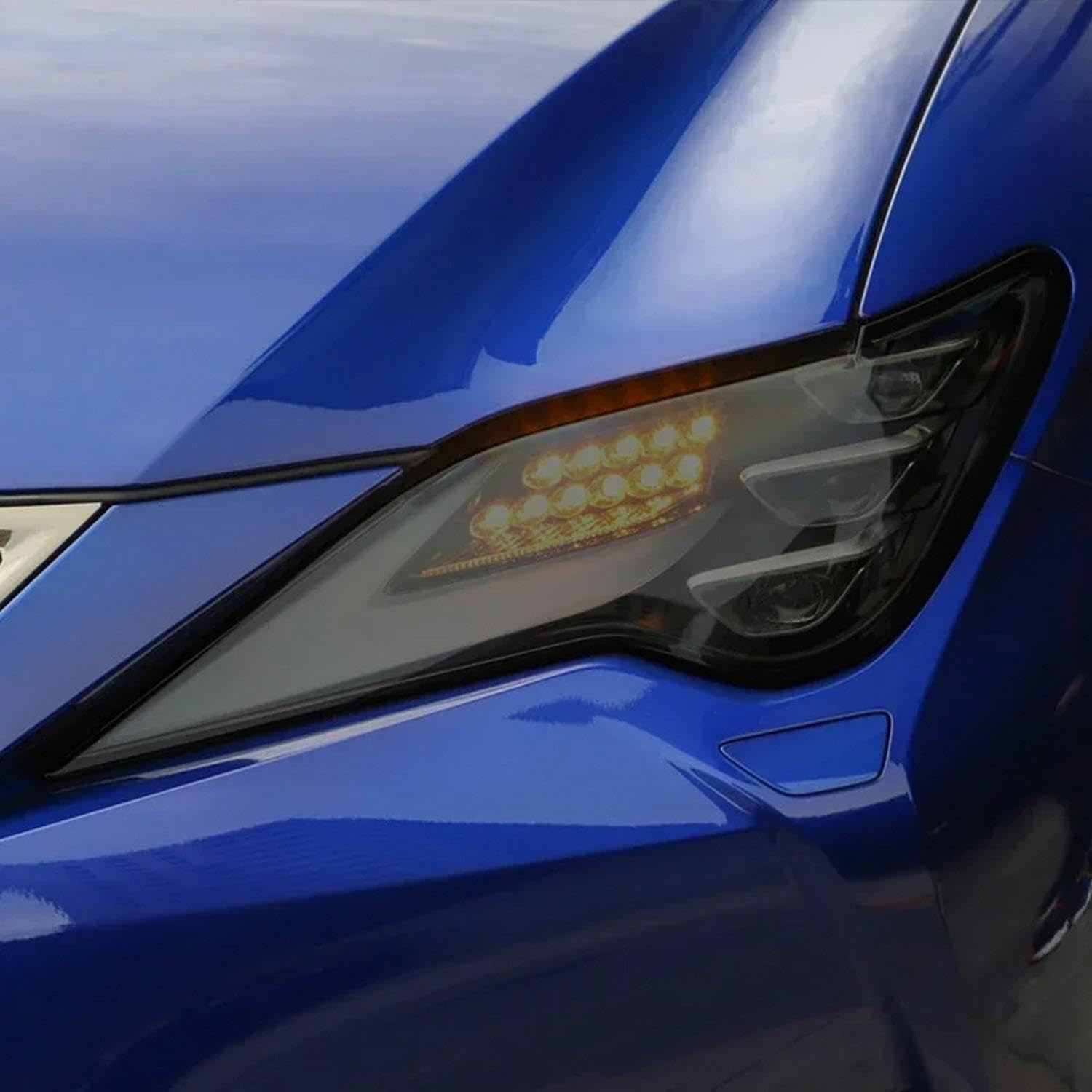 Protection phare voiture contre gravillons et rayures en TPU pour Lexus RC350