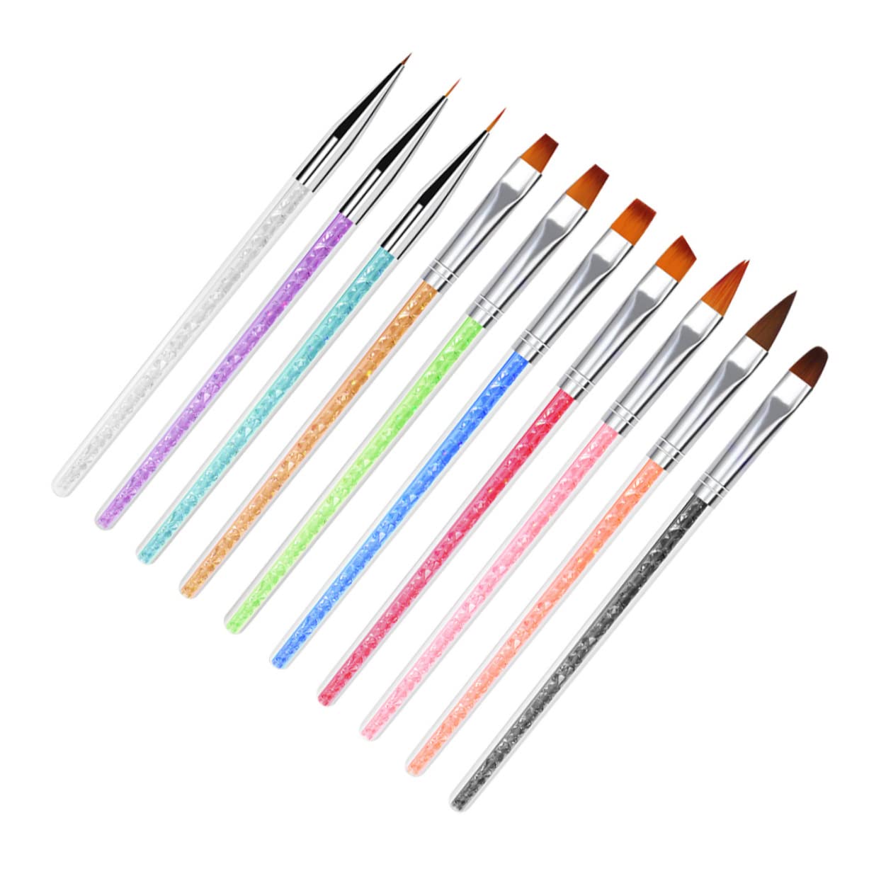 OATIPHO 1Set Nail Art Brush with Rhinestone Handle Professional Nail Painting Tools for Women and Lightweight Drill Nail Art Pen for Detailed Designs and Liner Work