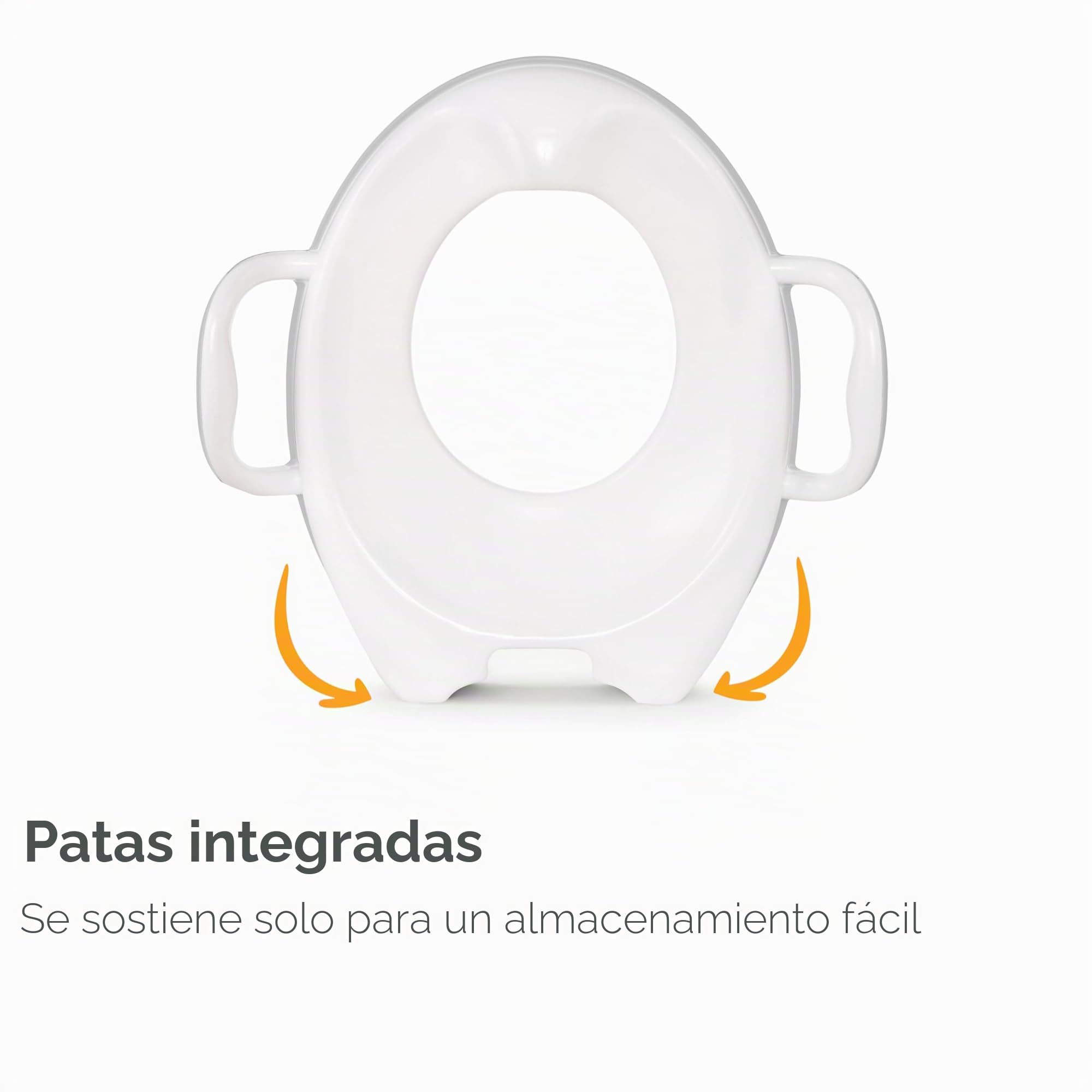 Munchkin Silla para Entrenamiento de Baño Resistente | Asiento de Entrenamiento para el Inodoro con Manijas y Patas | Ideal para Niños y Niñas Pequeñas | Blanco