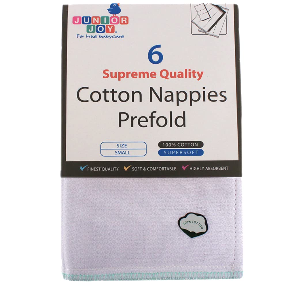 Pannolini in cotone di alta qualità, pre-piegati, confezione da 6, 61851