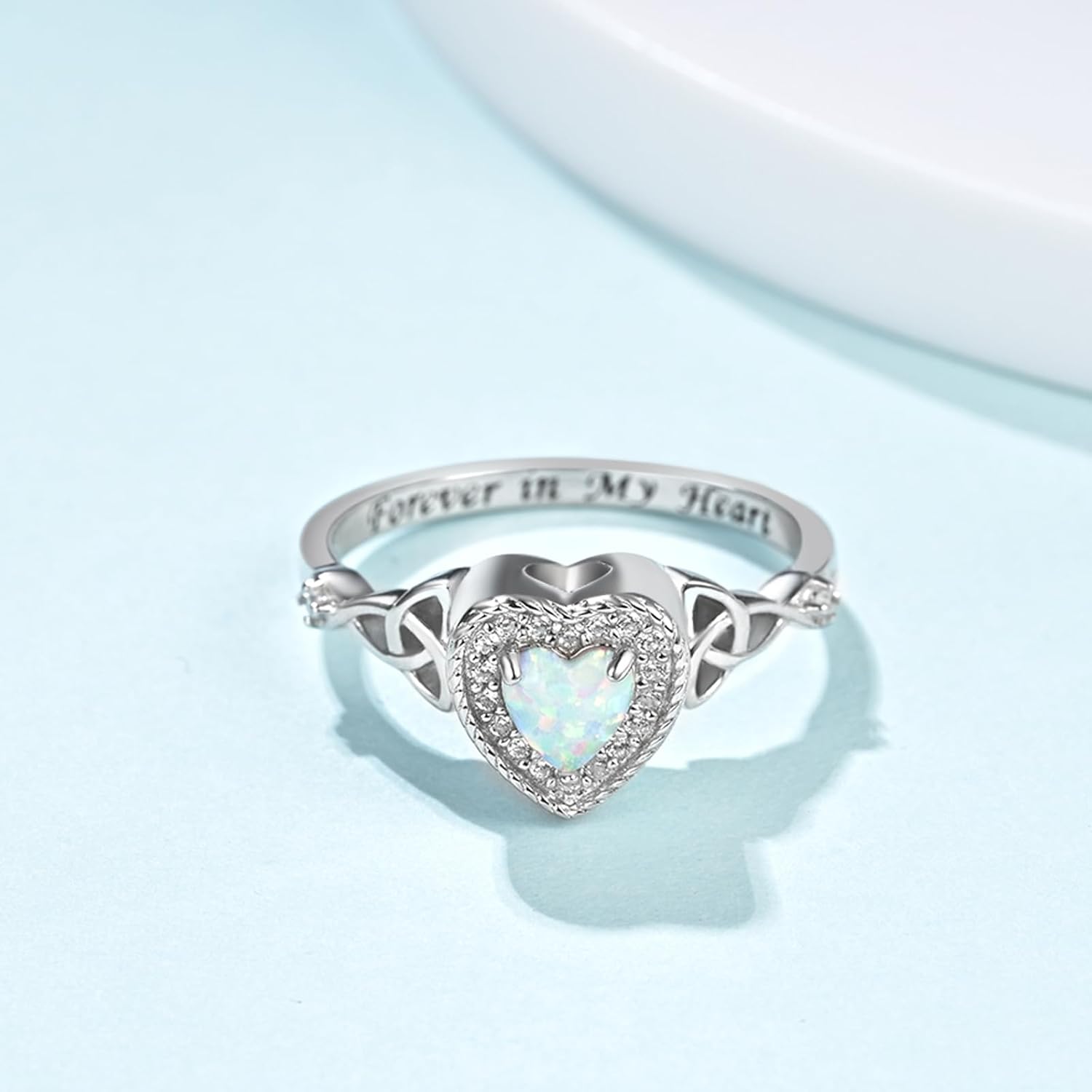 Heart Cremation Ring for Ashes: 925 Sterling Silver Forever in My Heart Carved Urn Keepake Rings Memorial Jewelry for Women Men - Image 4