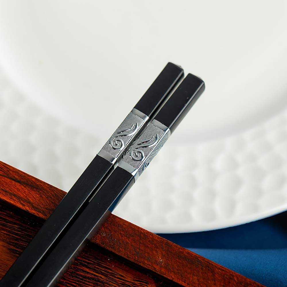 chinesische Essstäbchen, asiatisches Besteck, wiederverwendbare Essstäbchen, ein Satz hochwertiges Geschirr, rutschfest/schimmelig (Länge: 27,2 cm), Essstäbchen, Glasfaser-Essstäbchen-Set-A ( Color :