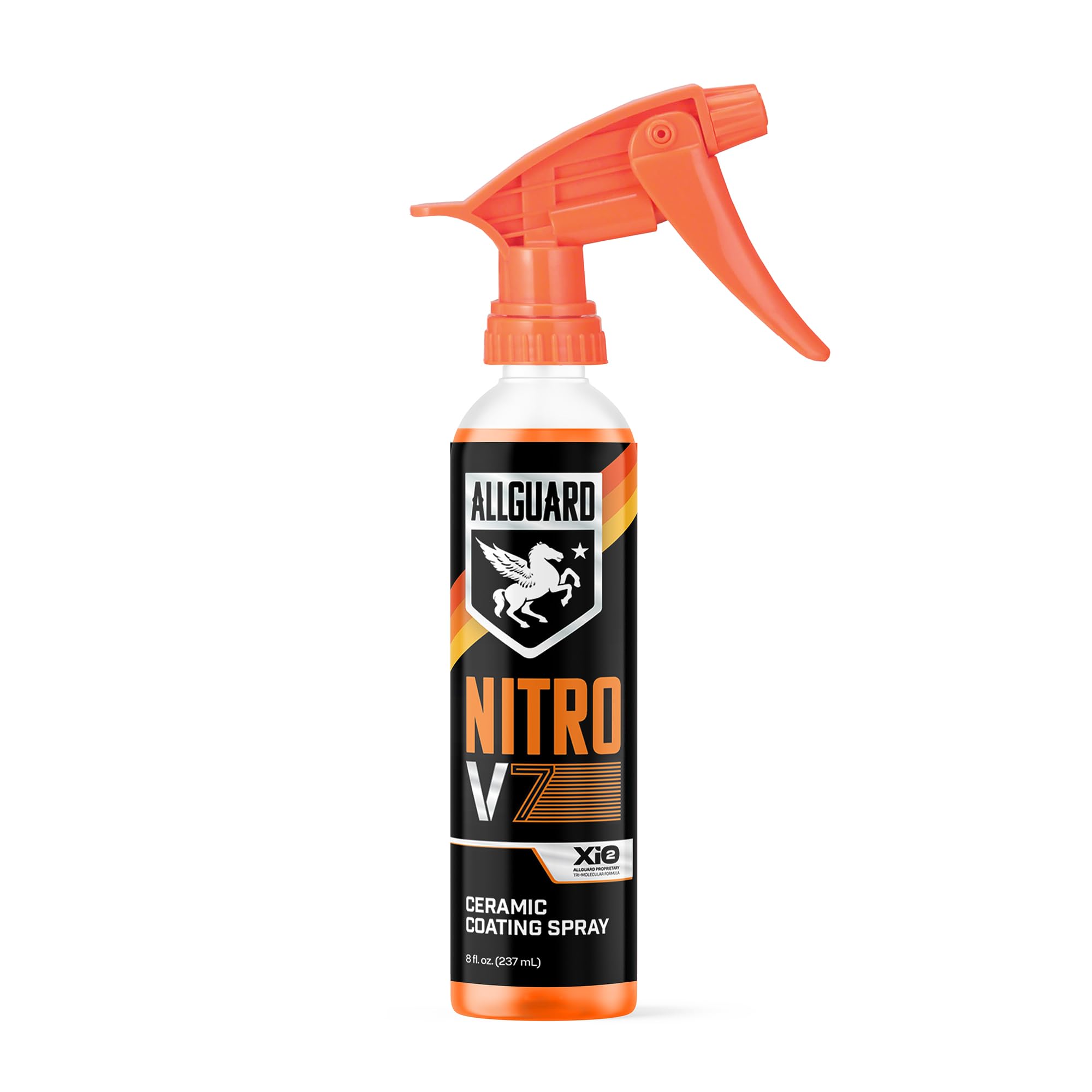 AllGuard NITRO V7 Spray - 7H Ceramic Coating Spray with Proprietary XiO2™ Formula Creates Tri-Molecular Bond - 1+ Year of Hydrophobic, Self Cleaning Protection & High-Gloss Shine - Easy Application