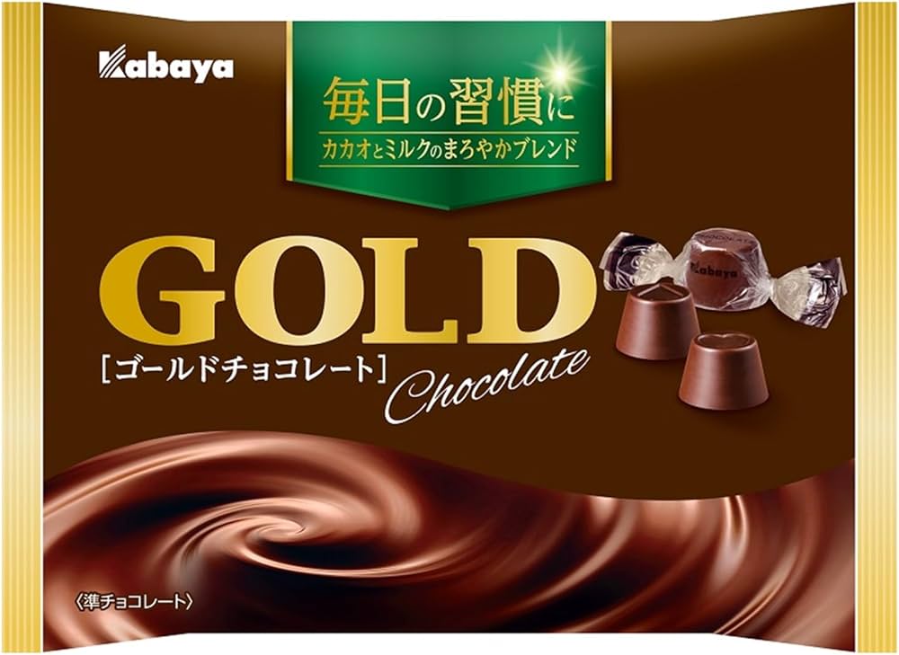 Amazon | カバヤ食品 ゴールドチョコレート 133g×4袋 | カバヤ食品