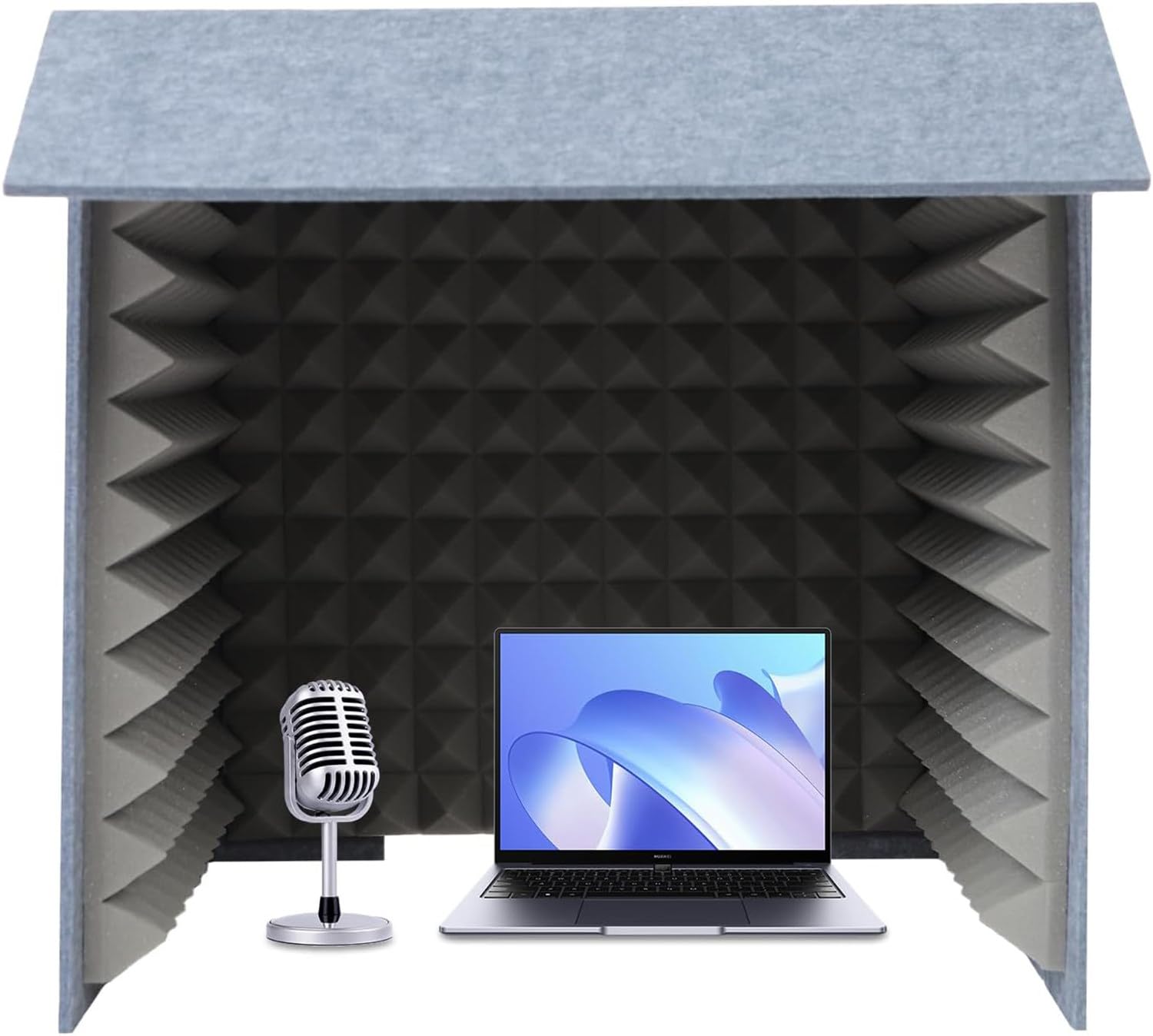 80 cm Schallschutzkabine, Schallschutzabdeckung Für Den Schreibtisch, Selbstgebaute Tonkabine, Kleines Musikaufnahmestudio Für Das Heimstudio, Tragbare Gesangskabine