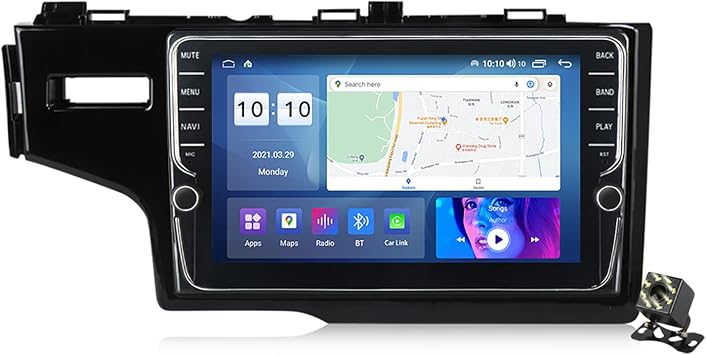 Android 11 Car Stereo Radio Car-Play Android Auto for Honda Jazz 3 2015-2020 Fit 3 GP GK 2013-2020 9 Inch Screen with Bluetooth GPS Navigation WiFi DSP 4G+Backup Camera