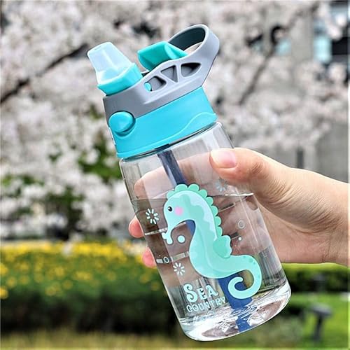 Garrafa Squeeze Infantil Com Canudo Flip