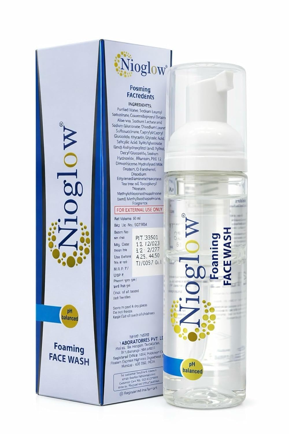 Foaming Face Wash 60 ml | pH 5.5 Balanced Cleanser with Glycolic Acid & Salicylic Acid 1% | Aloe Vera & Tea Tree Oil | Gentle Daily Face Cleanser for All Skin Types-image-37