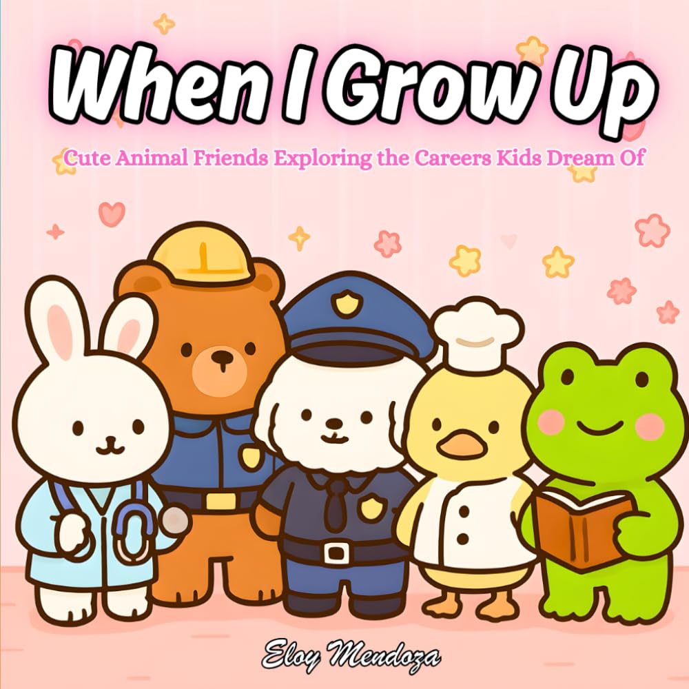 When I Grow Up: Cozy Coloring Book for Kids, Cute and Easy Pages Featuring Adorable Animals, Dream Careers, Jobs and Professions, Big Simple Designs ... A Cozy Coloring Book of Adorable Anim