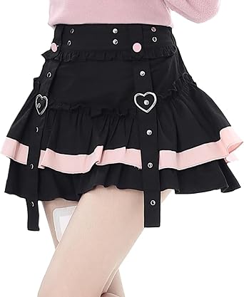 Pokn Y2K Skirt Lolita Skirts Jirai Kei Fashion Cake Skirt Bow Skirts Lolita Style Short Skirt Mini Skirt Cutecore