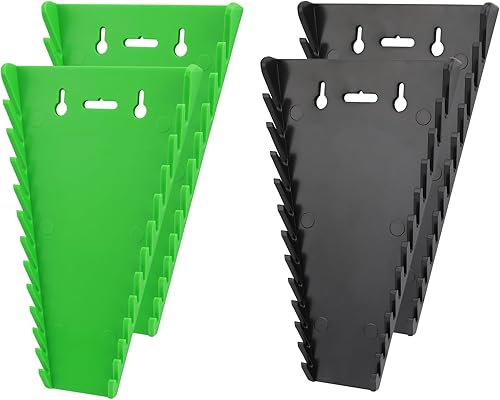 Paquete de 4 bandejas de herramientas magnéticas para llaves, organizador de llaves magnéticas, soporte de llaves de alta calidad SAE (14" - 116") y