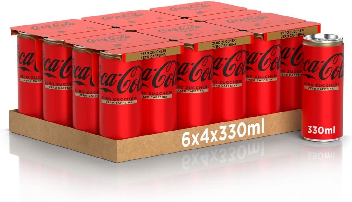 Italian Gourmet Cola Zero Zucker Zero Koffein 48x330ml Erfrischungsgetränk | Zuckerfrei und koffeinfrei für Alltag und Party, Nettomenge 15,84L