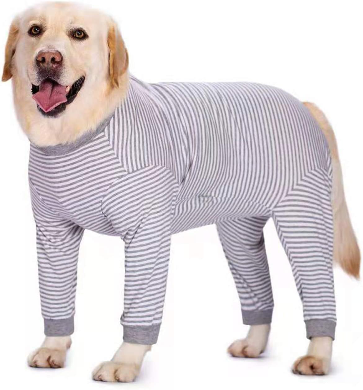 Yeapeeto Dog Onesie Surgery Recovery Suit for Large Medium Bodysuit Dogs Pajamas PJS Full Body for Shedding, Prevent Licking, Wound Protection, Cone Alternative(Grey, 2XL) â image 1