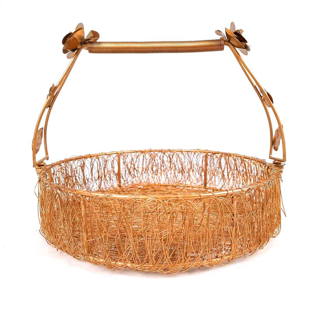 Golden Iron Basket - Decorative & Gift Basket -9