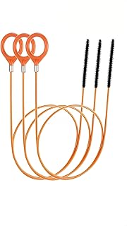 3 Pack 32 Inch Hair Snake Hair Drain Clog Remover Cleaning Tool, Anti-Break Metal with Nylon Coating, Long Flexible Augers Hair Remover Tool for Shower, Kitchen Bathtub, Toilet