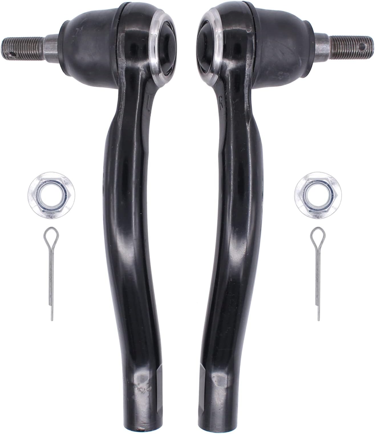 Outer Front Left and Right Steering Tie Rod End for Nissan 370Z Infiniti EX35 EX37 G25 G35 G37 M35 M45 M35h M37 M56 Q40 Q50 Q60 Q70 Q70L QX50