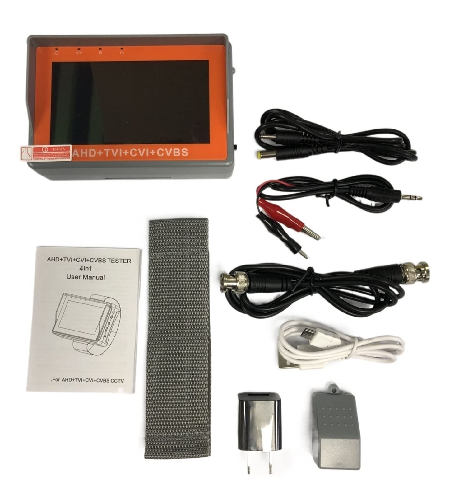 Monitor testowy CCTV, 4,3-calowy tester monitorów CCTV 4 w 1, koncentryczny analogowy, TVI, CVI, AHD, monitor wideo HD, wyjście DC12V Koncentryczny wysokiej rozdzielczości, wyjście POE, testowanie WiF