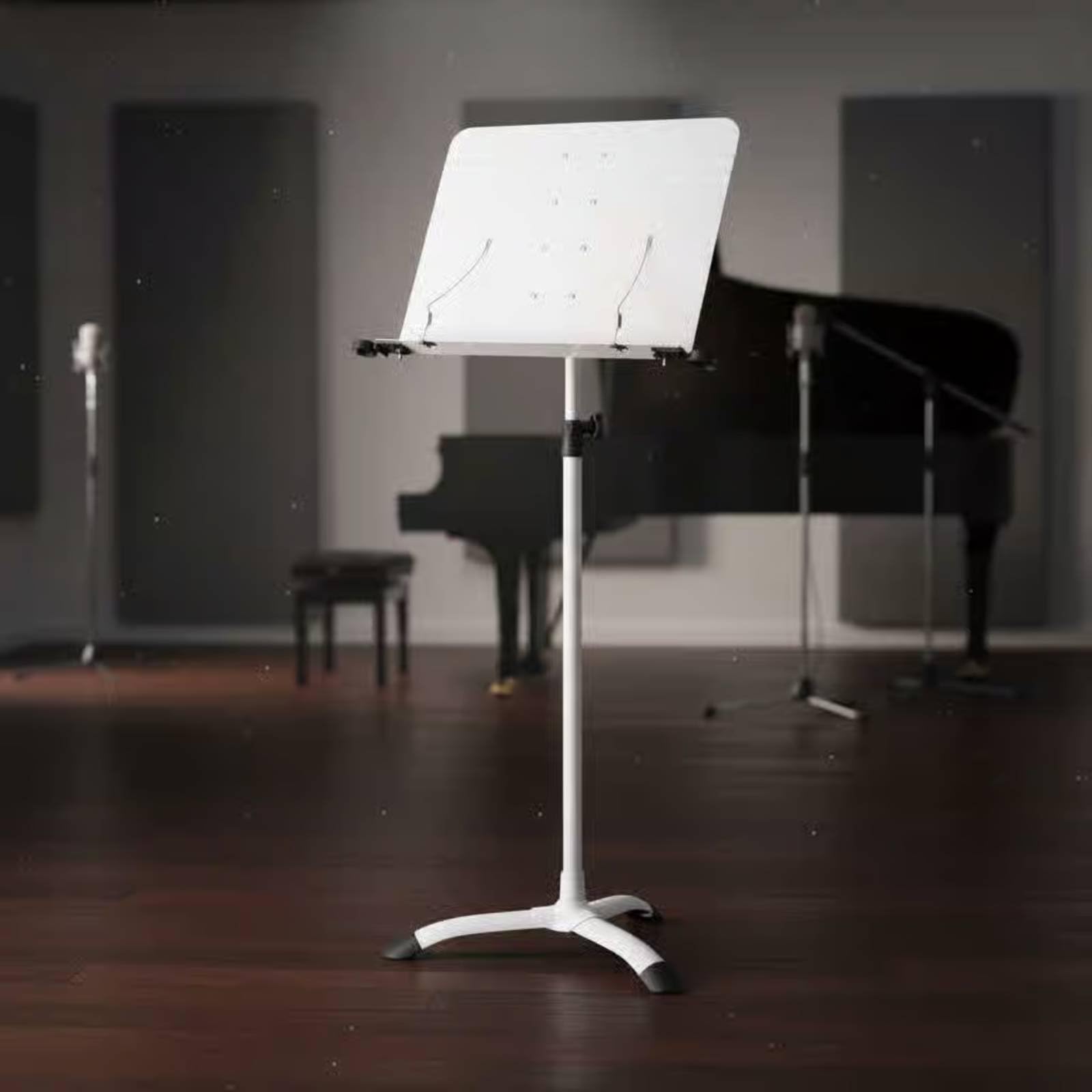 Atril de Partituras Plegable con Soporte Regulable Soporte de Música Atril Portátil de Montaje Rápido Base Estable de Trípode Estructura Sólida de, Negro