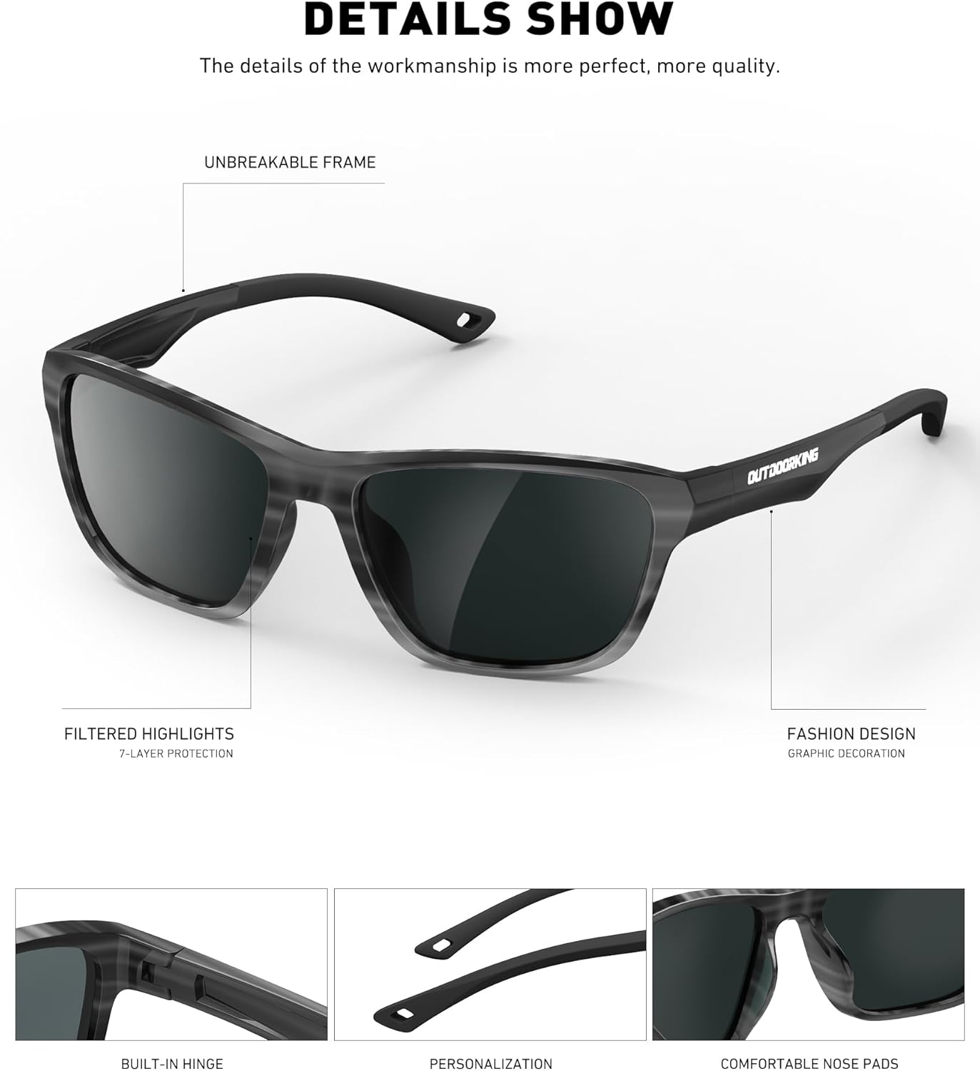 Polarized Running Sunglasses for Women Mens Sun Glasses for Cycling Fishing Driving Golf UV Protection - Image 3