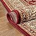 Well Woven Barclay Collection Sarouk Red 2x7 Runner Rug - for Hallways, Kitchens, and Entryways