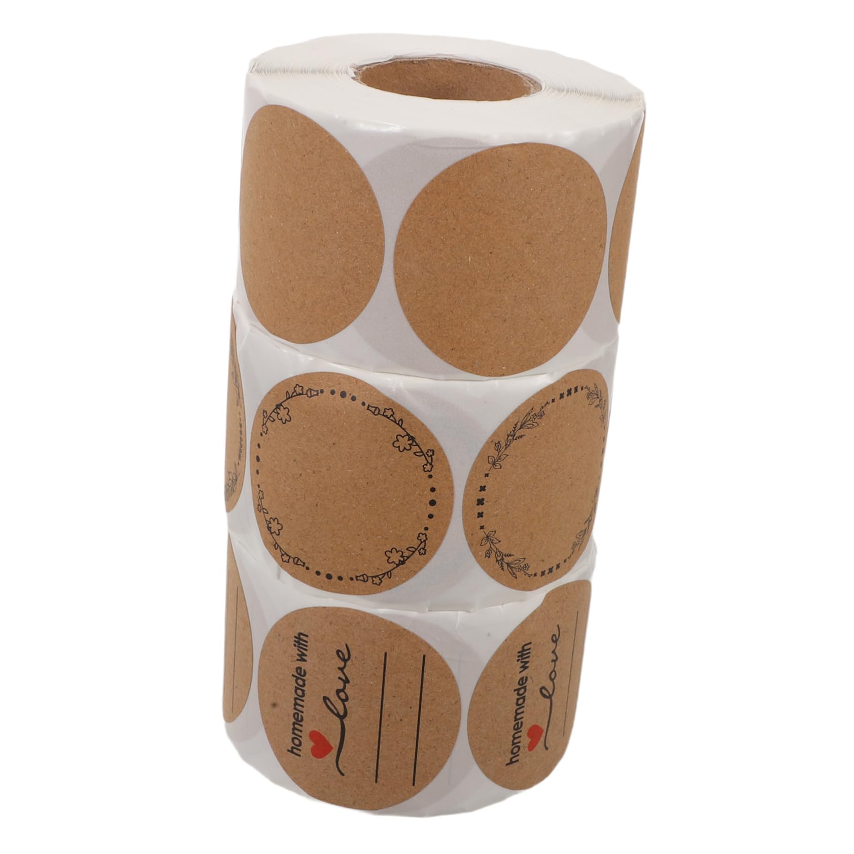 3 Pezzi Etichette Adesive Rotonde per Sigillatura Etichette Autoadesive Vuote per Packaging Confezionamento e Spedizione Adatte Piccole Imprese e Personale